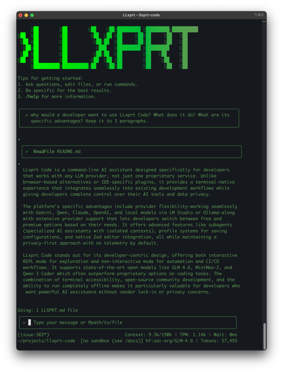 LLxprt Code terminal